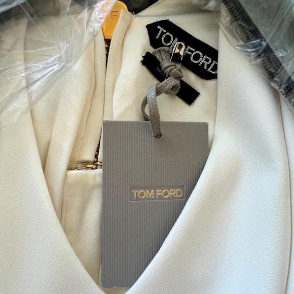 TOM FORD Couture Vintage Original Gold Zip Dress in Ivory - NEW - XS / IT38 - Picture 14 of 14